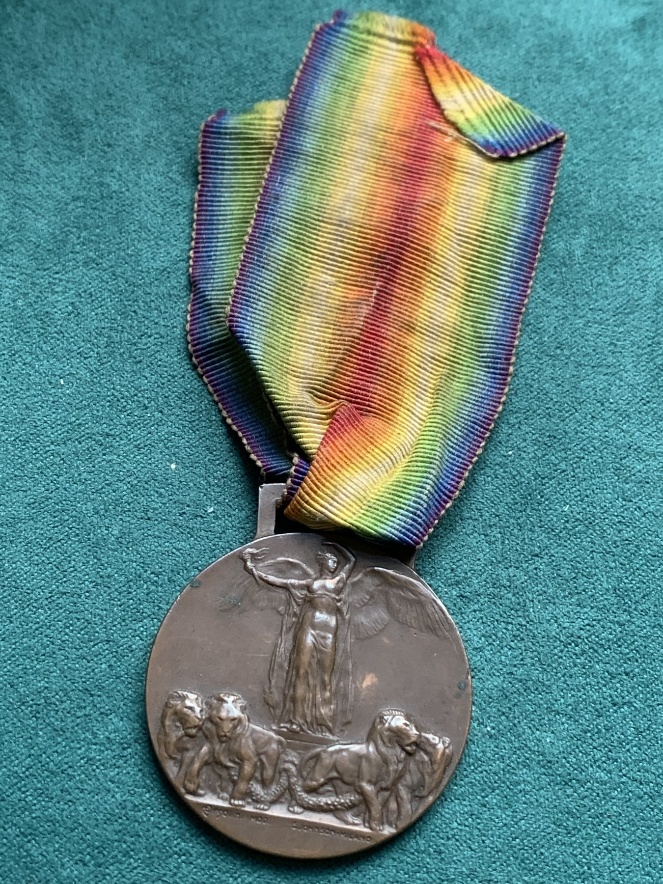 《竞宝斋》第180场-周日，周一2场 (全场包邮) 意大利 1918年庆祝一战胜利 铜制勋章