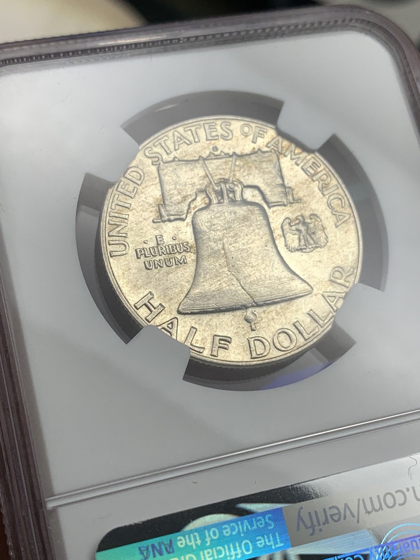 《竞宝斋》第180场-周日，周一2场 (全场包邮) NGC AUD 1963 美国富兰克林 半美元银币