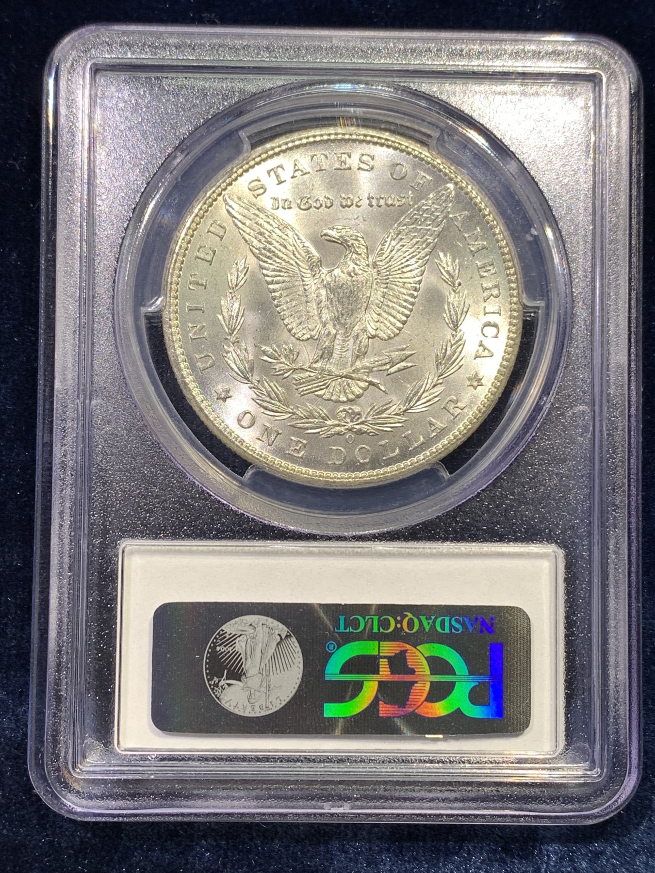 《竞宝斋》第180场-周日，周一2场 (全场包邮) PCGS-MS65 美国 1898-O 摩根银元