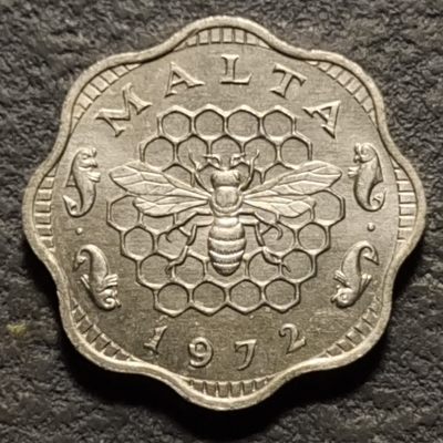 0起1加-纯粹捡漏拍-212散币银币加场 - 马耳他1972年3米尔-蜜蜂