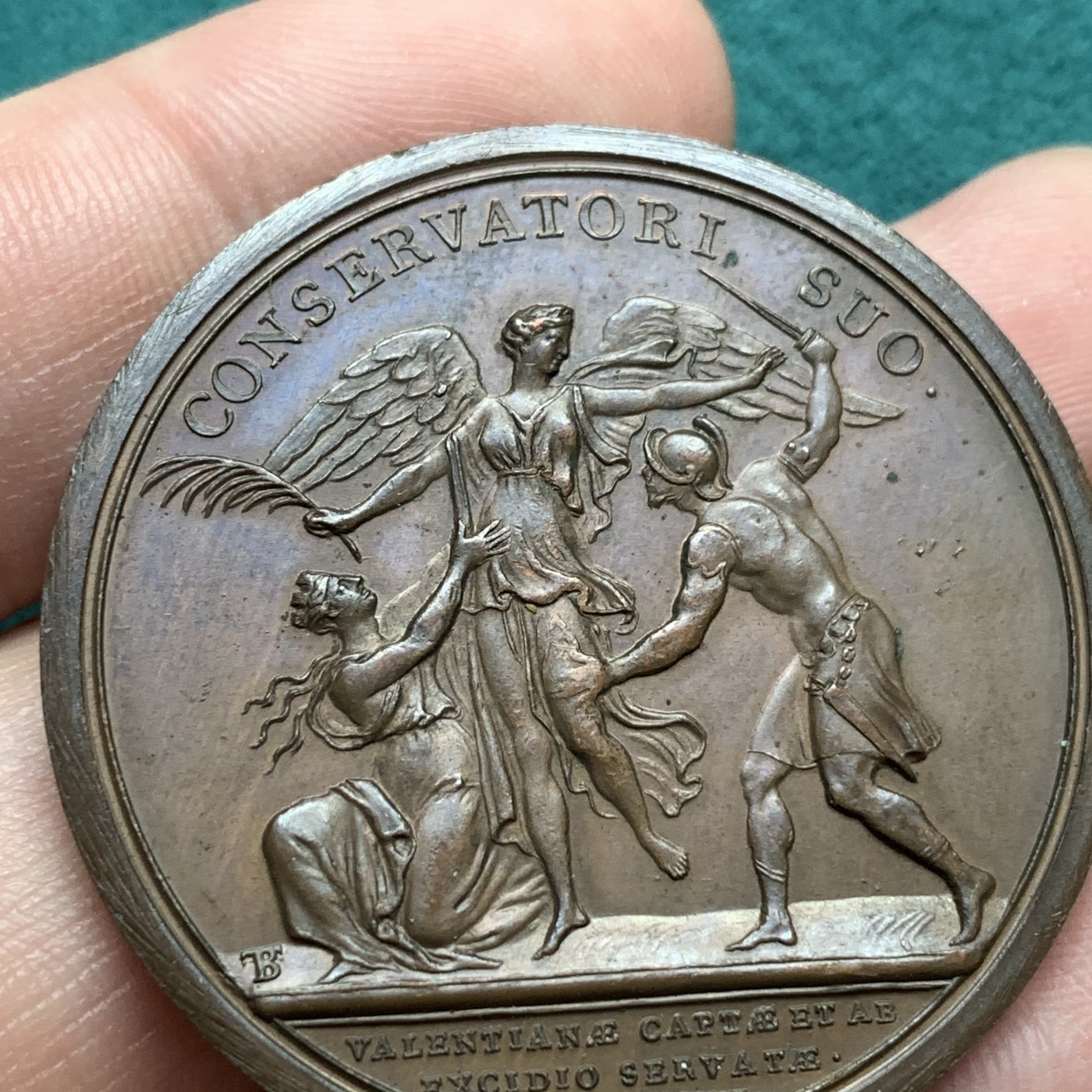 《竞宝斋》第180场-周日，周一2场 (全场包邮) 法国1677年(铸面年份)路易十四铜章 1件32克，41mm