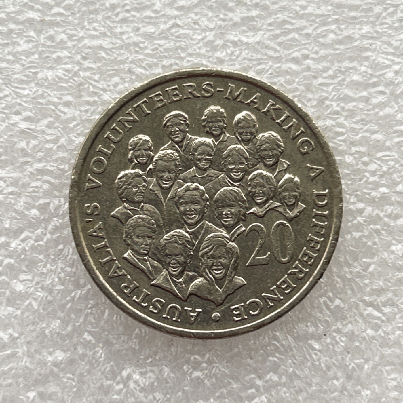 全场一元起拍 世界钱币散币场 第五期 澳大利亚.2003年澳洲国家志愿者纪念币.20澳分