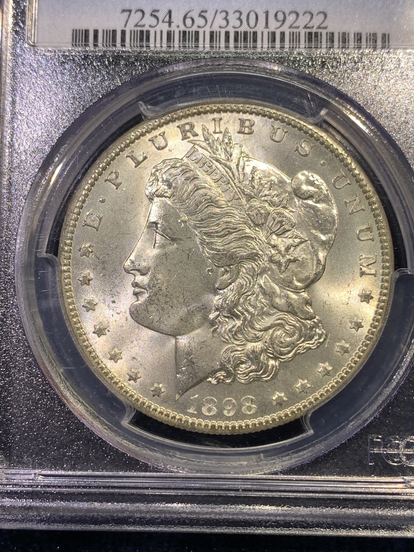 《竞宝斋》第180场-周日，周一2场 (全场包邮) PCGS-MS65 美国 1898-O 摩根银元