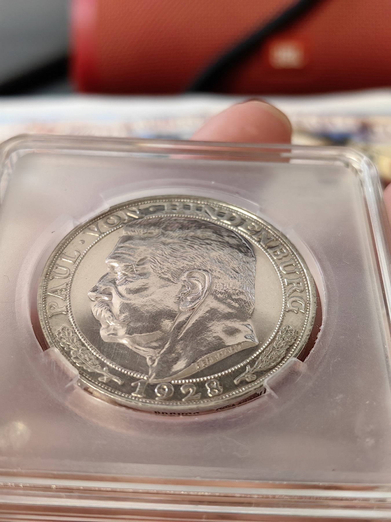 橡树集藏-006场 海纳百川 1927 兴登堡大寿5马克银章 较少伯恩哈特型 SP品质 镜面底板 有评级潜力