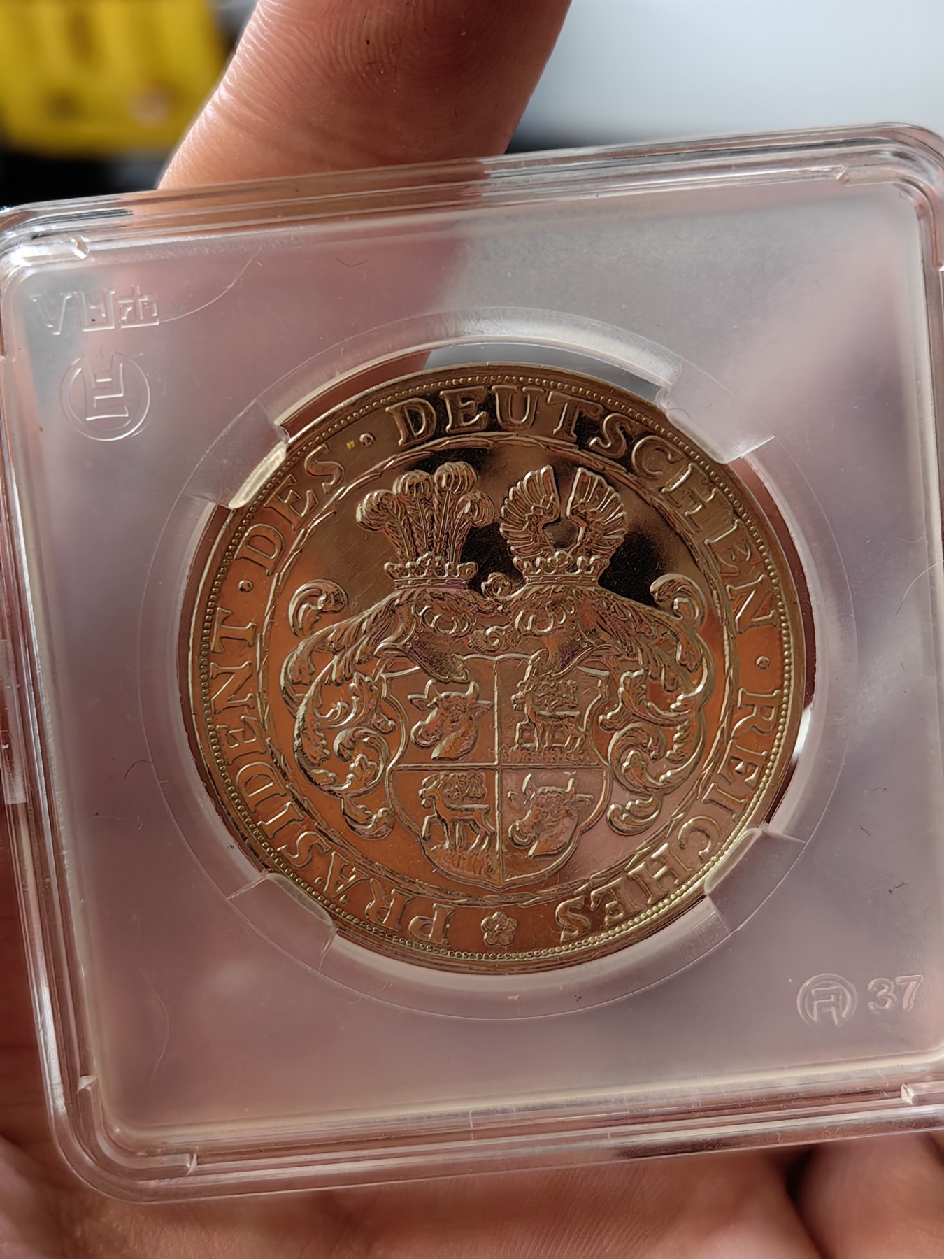 橡树集藏-006场 海纳百川 1927 兴登堡大寿5马克银章 较少伯恩哈特型 SP品质 镜面底板 有评级潜力