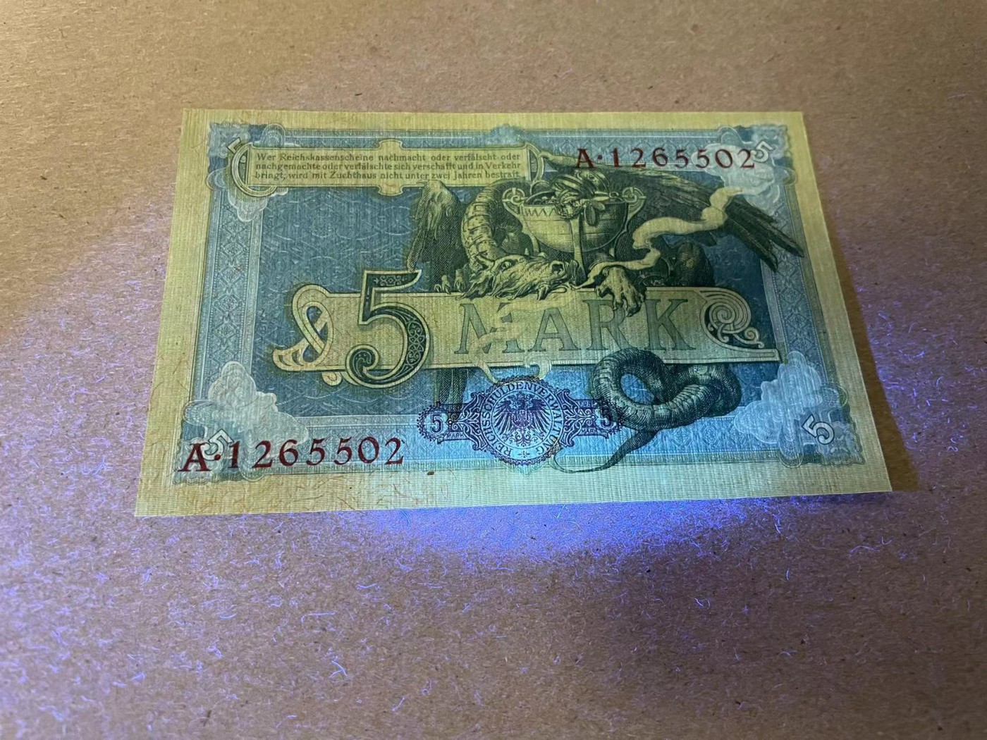 【Blue Auction】✨世界纸币精拍第344期——周日畅拍场【精】 【无47】德国 1904年5法郎 A冠  UNC-