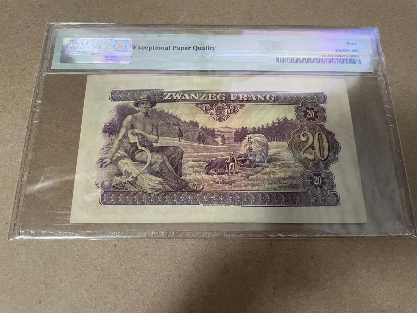 【Blue Auction】✨世界纸币精拍第344期——周日畅拍场【精】 卢森堡 1943年20法郎 PMG40EPQ 女大公 A冠