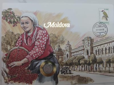 邮币封第五场 1993年摩尔瓦多1巴尼邮币封