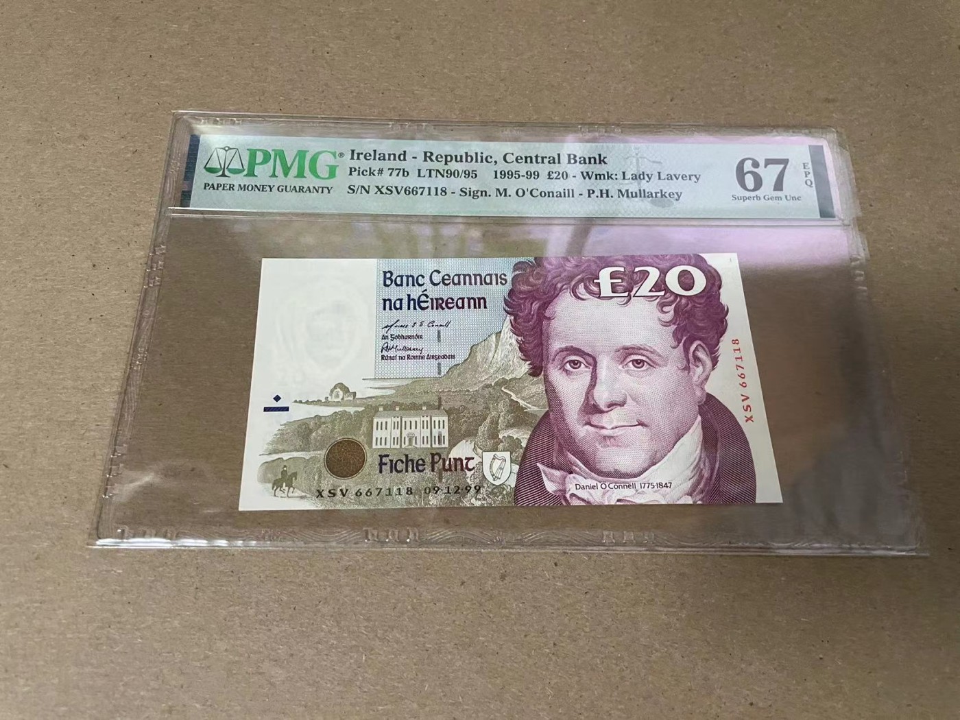 【Blue Auction】✨世界纸币精拍第344期——周日畅拍场【精】 爱尔兰 1999年20镑 PMG67EPQ 