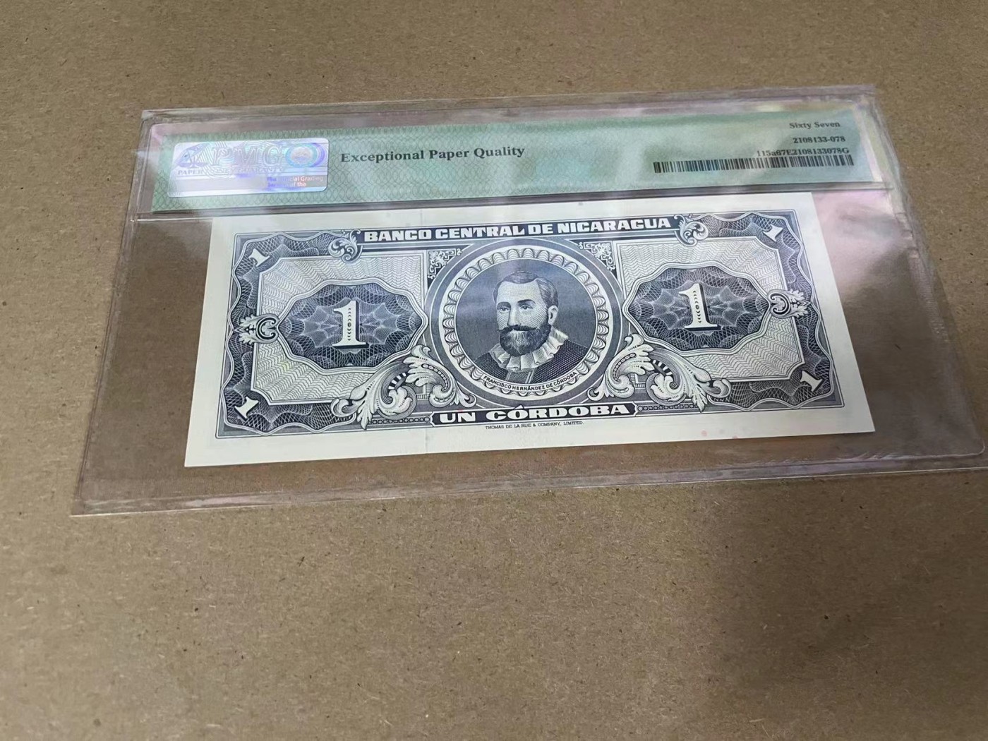 【Blue Auction】✨世界纸币精拍第344期——周日畅拍场【精】 尼加拉瓜 1968年1科多巴 PMG67EPQ 