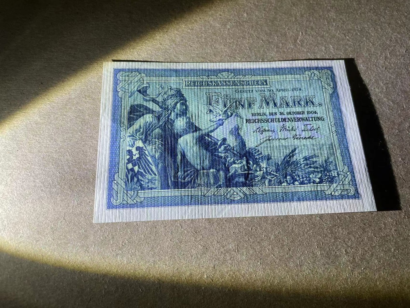 【Blue Auction】✨世界纸币精拍第344期——周日畅拍场【精】 【无47】德国 1904年5法郎 A冠  UNC-