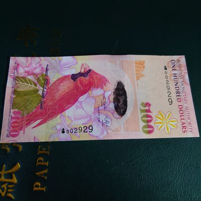 【世界钱币】精选微拍第64期暨2023年第十一期 裸钞专场（有最新展会卖剩品种） 2009年百慕大100元 洋葱冠 全新绝品无47