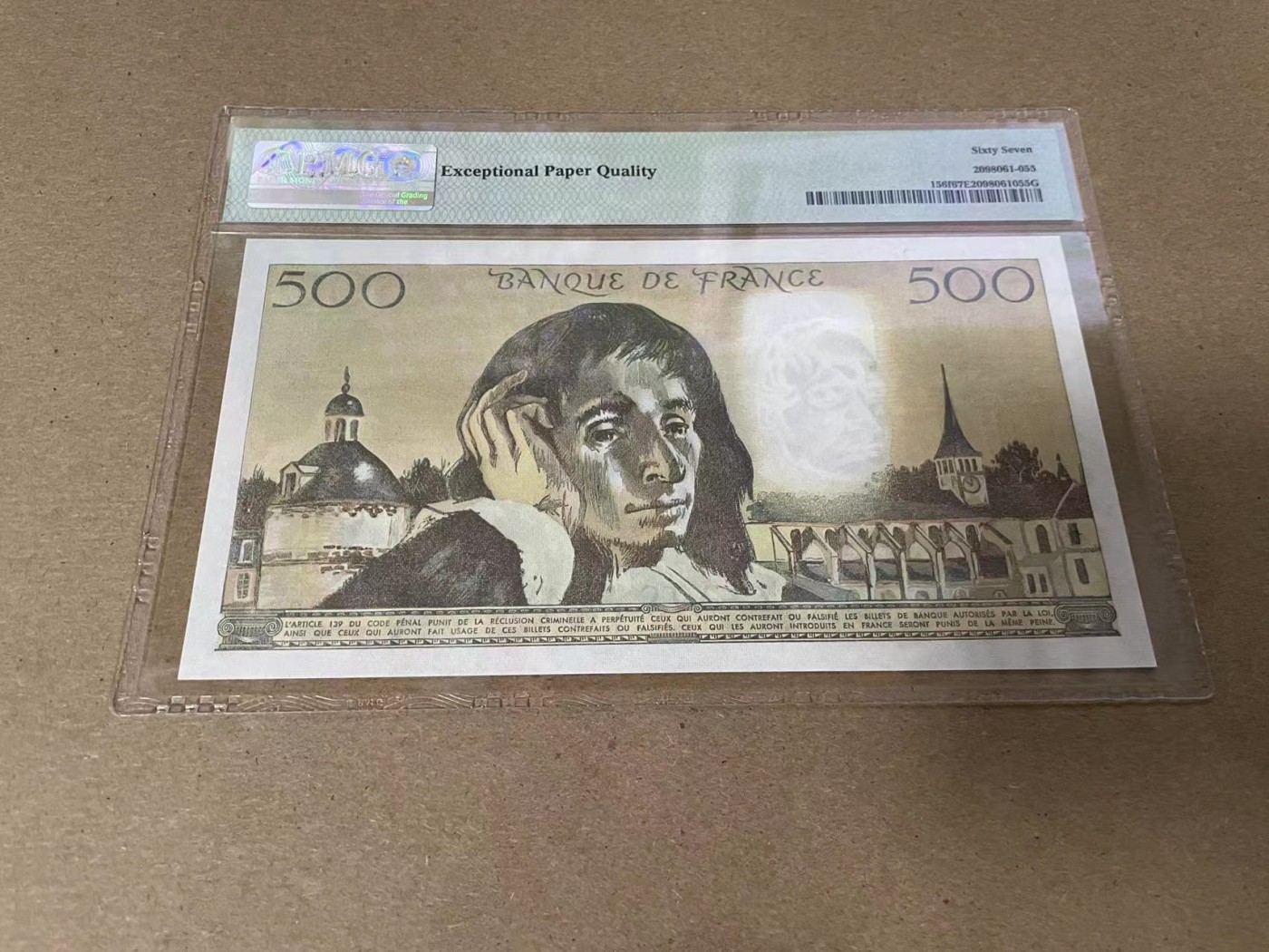 【Blue Auction】✨世界纸币精拍第344期——周日畅拍场【精】 法国 1987年500法郎 PMG67EPQ 高分大票幅