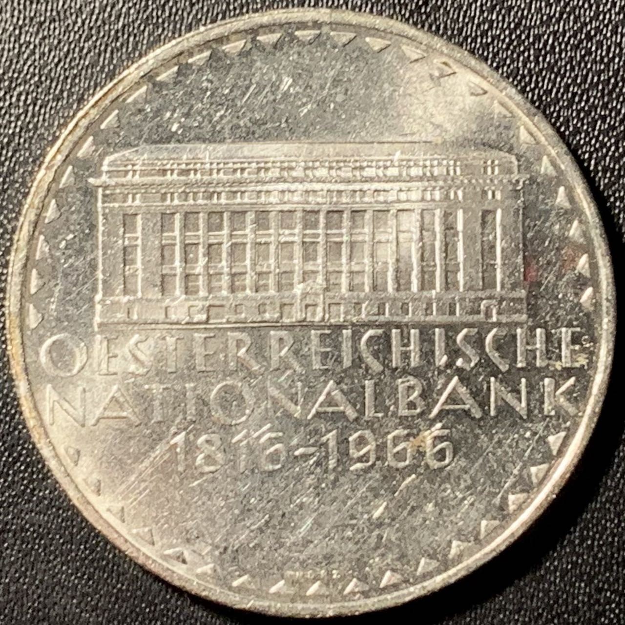 紫瑗钱币——第286期拍卖 奥地利 1966年 国家银行150周年 50先令 20克 0.9银 UNC