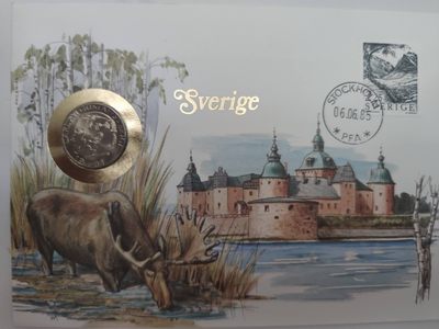 邮币封第五场 1984年瑞典一克朗邮币封