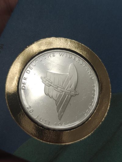 邮币封第五场 1994年德国7月密谋50周年纪念10马克银币邮币封