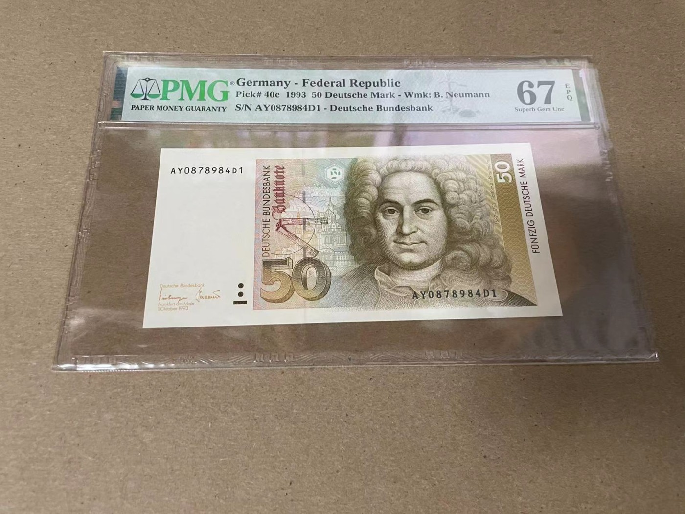 【Blue Auction】✨世界纸币精拍第344期——周日畅拍场【精】 德国 1993年50马克 PMG67EPQ 