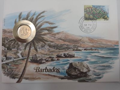 邮币封第五场 1973年巴巴多斯5分邮币封