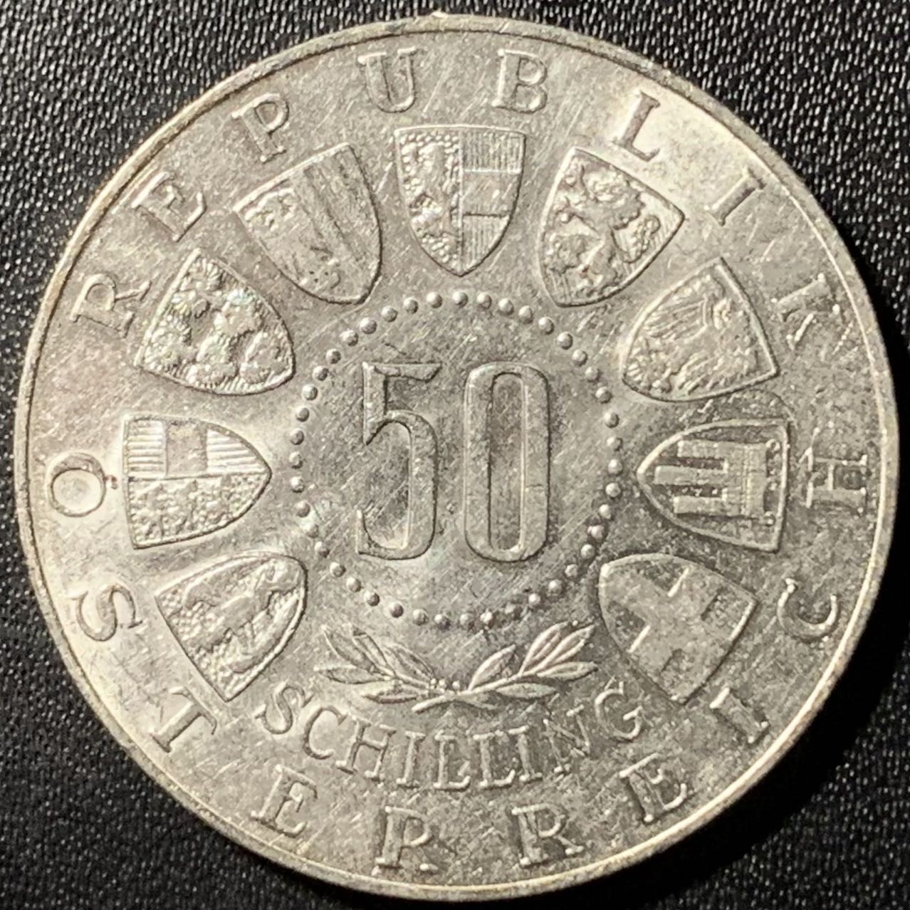 紫瑗钱币——第286期拍卖 奥地利 1964年 因斯布鲁克冬奥会 50先令 20克 0.9银 UNC