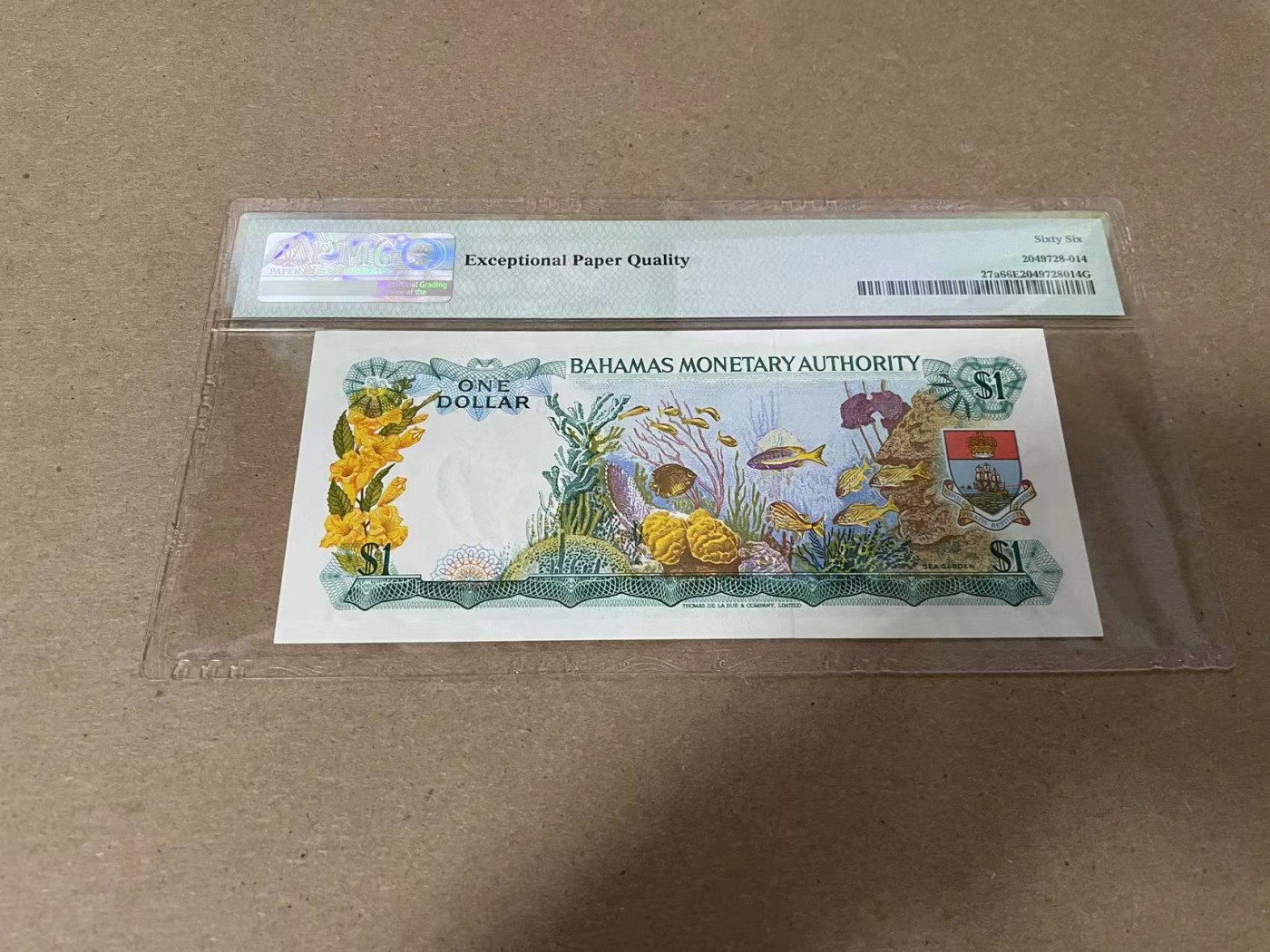 【Blue Auction】✨世界纸币精拍第344期——周日畅拍场【精】 【88尾】巴哈马 1968年1元 PMG66EPQ 彩背 女王