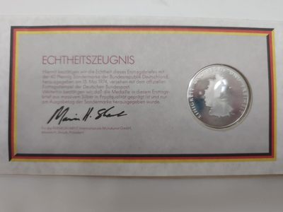 邮币封第五场 1974年联邦德国成立25周年大银章邮币封