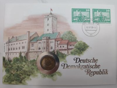 邮币封第五场 1989年民主德国20芬尼邮币封