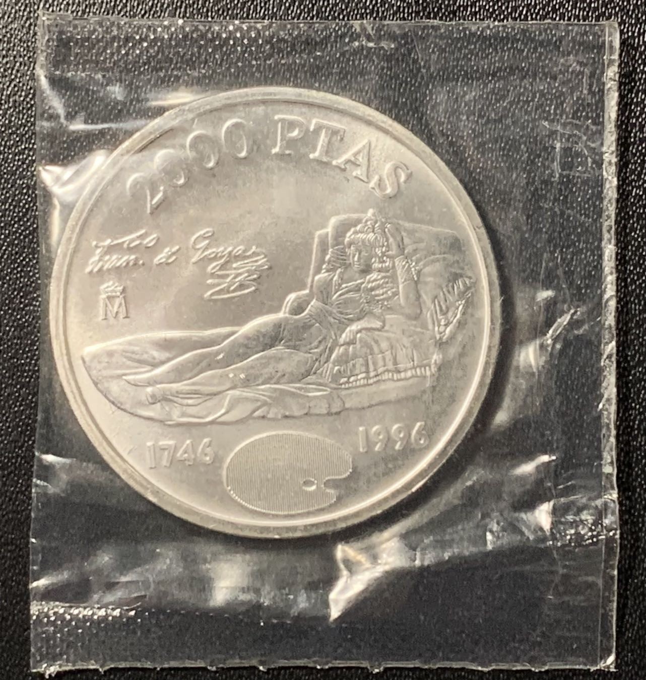 紫瑗钱币——第324期拍卖 西班牙 1996年 达吉亚250周年 2000比塞塔 18克 0.925银 UNC 原封
