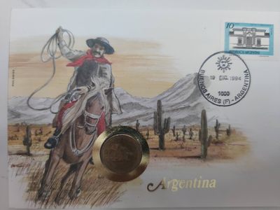 邮币封第五场 1992年阿根廷50分邮币封