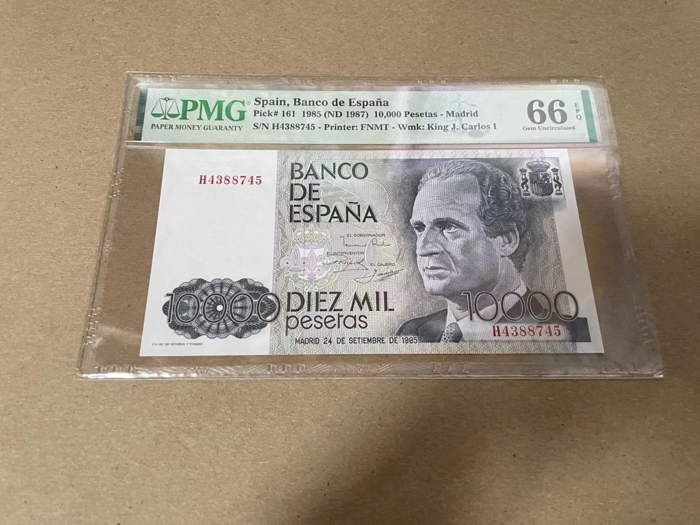 【Blue Auction】✨世界纸币精拍第344期——周日畅拍场【精】 西班牙 1985年10000比塞塔 PMG66EPQ 