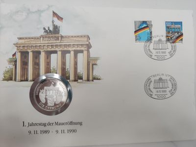 邮币封第五场 1990年德国大银章邮币封