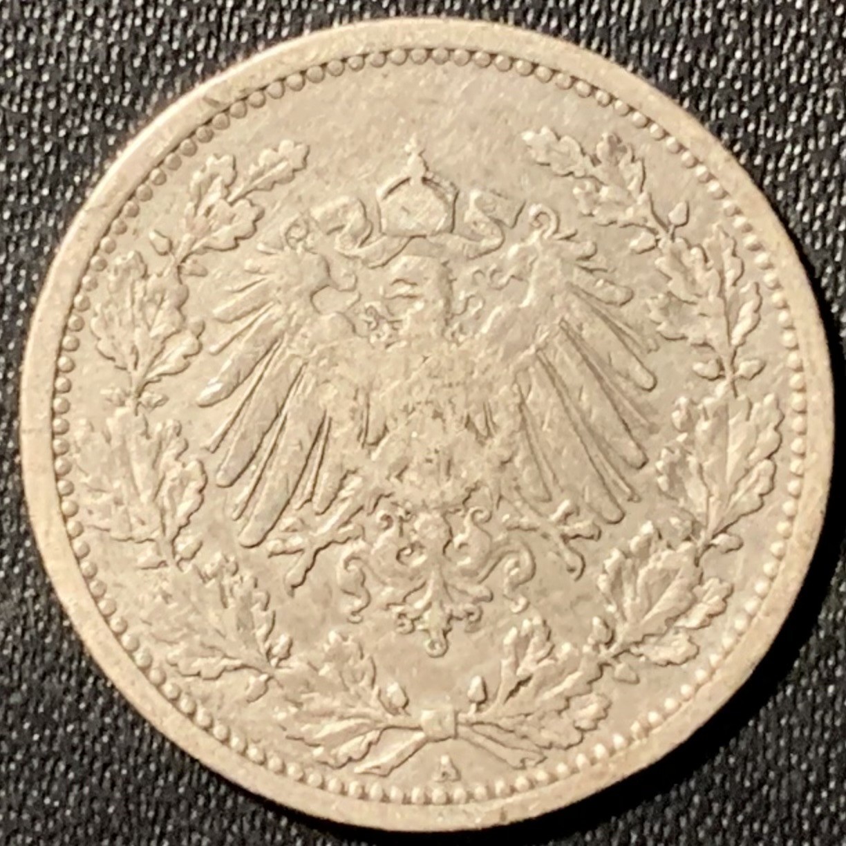 紫瑗钱币——第331期拍卖 德国 1905年 A版 第二帝国 1/2马克 银币 2.77克 0.9银