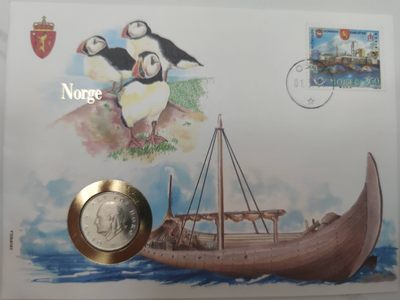 邮币封第五场 1988年挪威1克朗邮币封