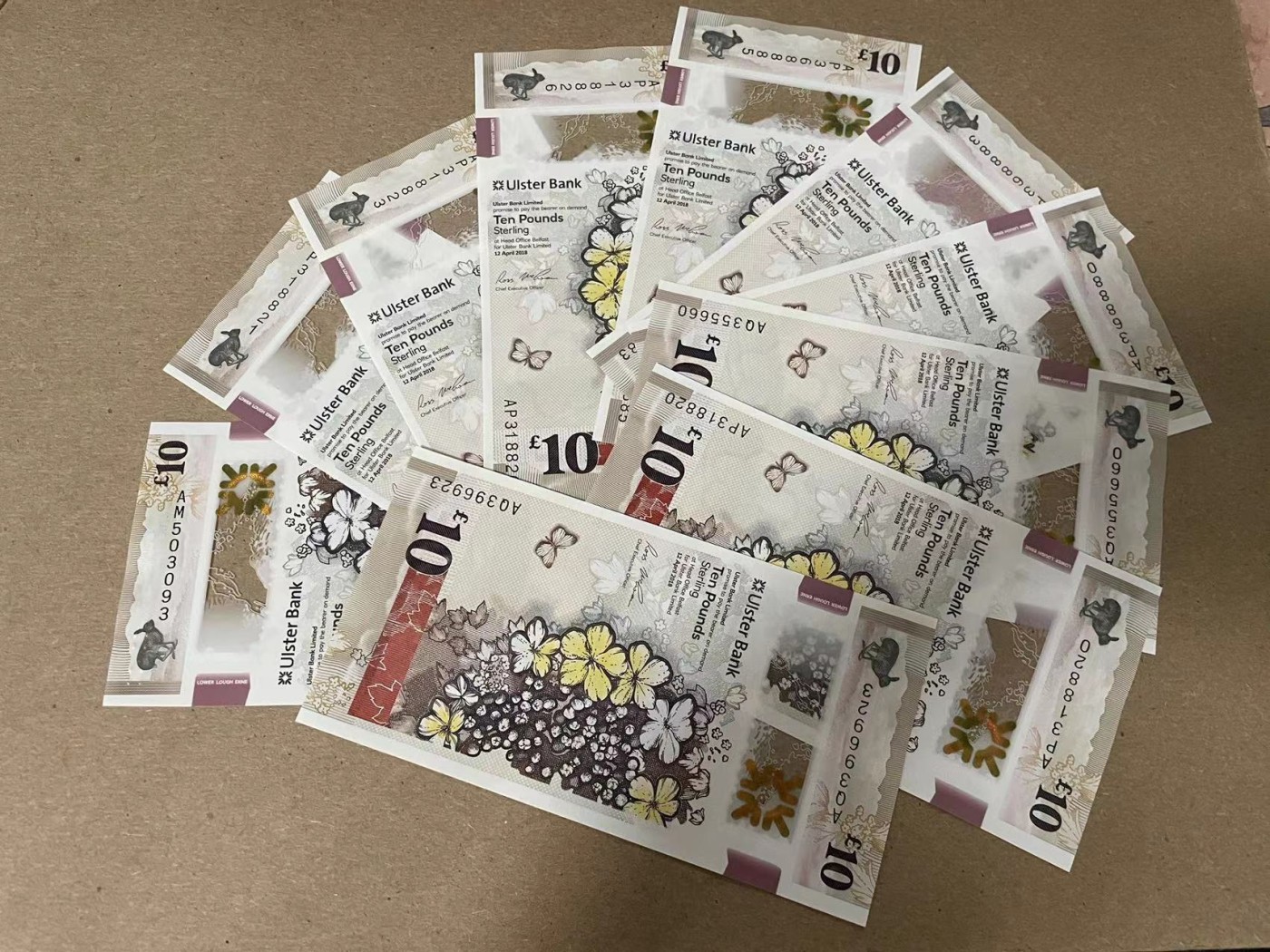 【Blue Auction】✨世界纸币精拍第344期——周日畅拍场【精】 【一组10张无47】北爱尔兰 2018年10镑 全新UNC