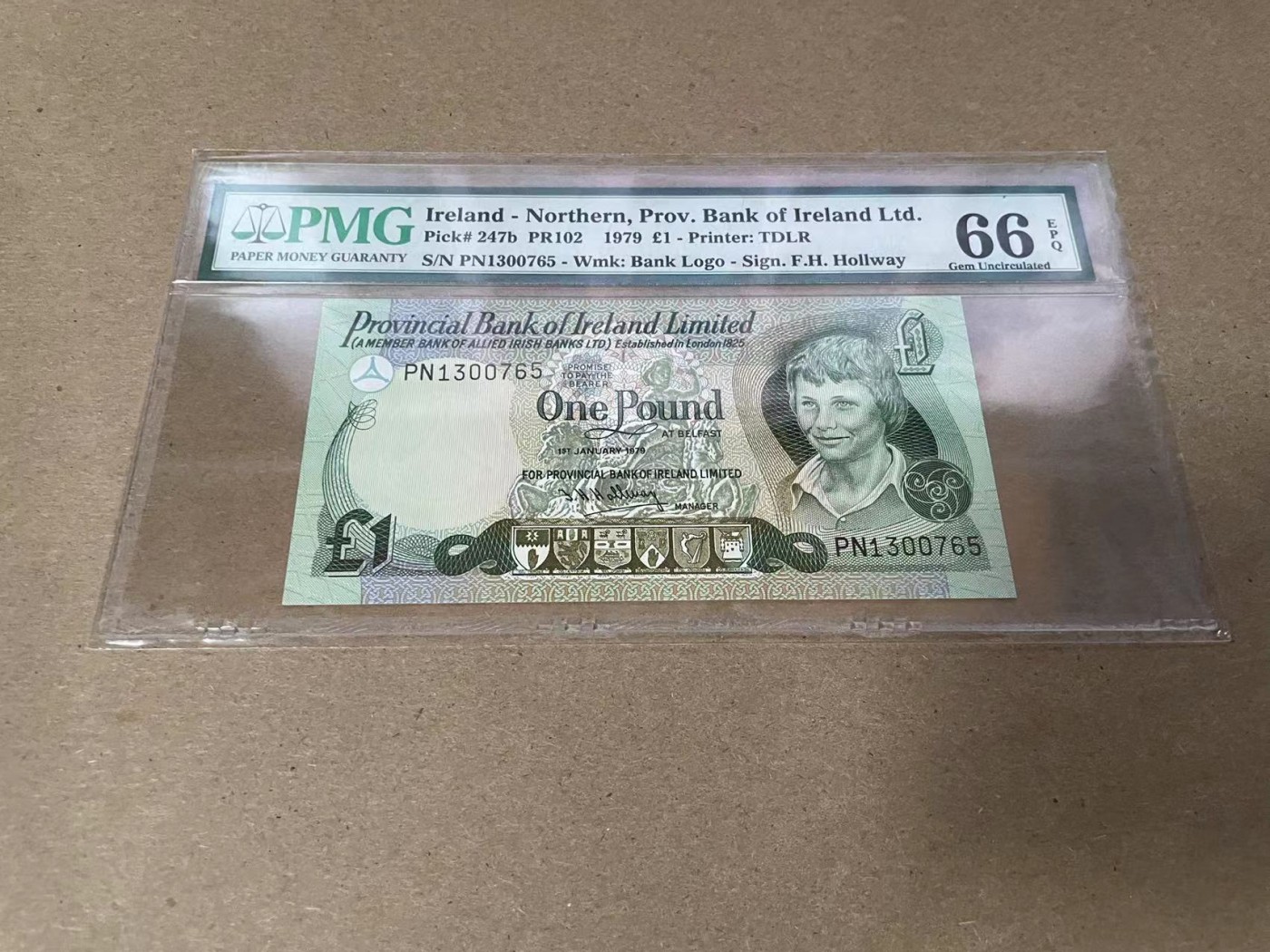 【Blue Auction】✨世界纸币精拍第344期——周日畅拍场【精】  北爱尔兰 1979年1镑 PMG66EPQ 