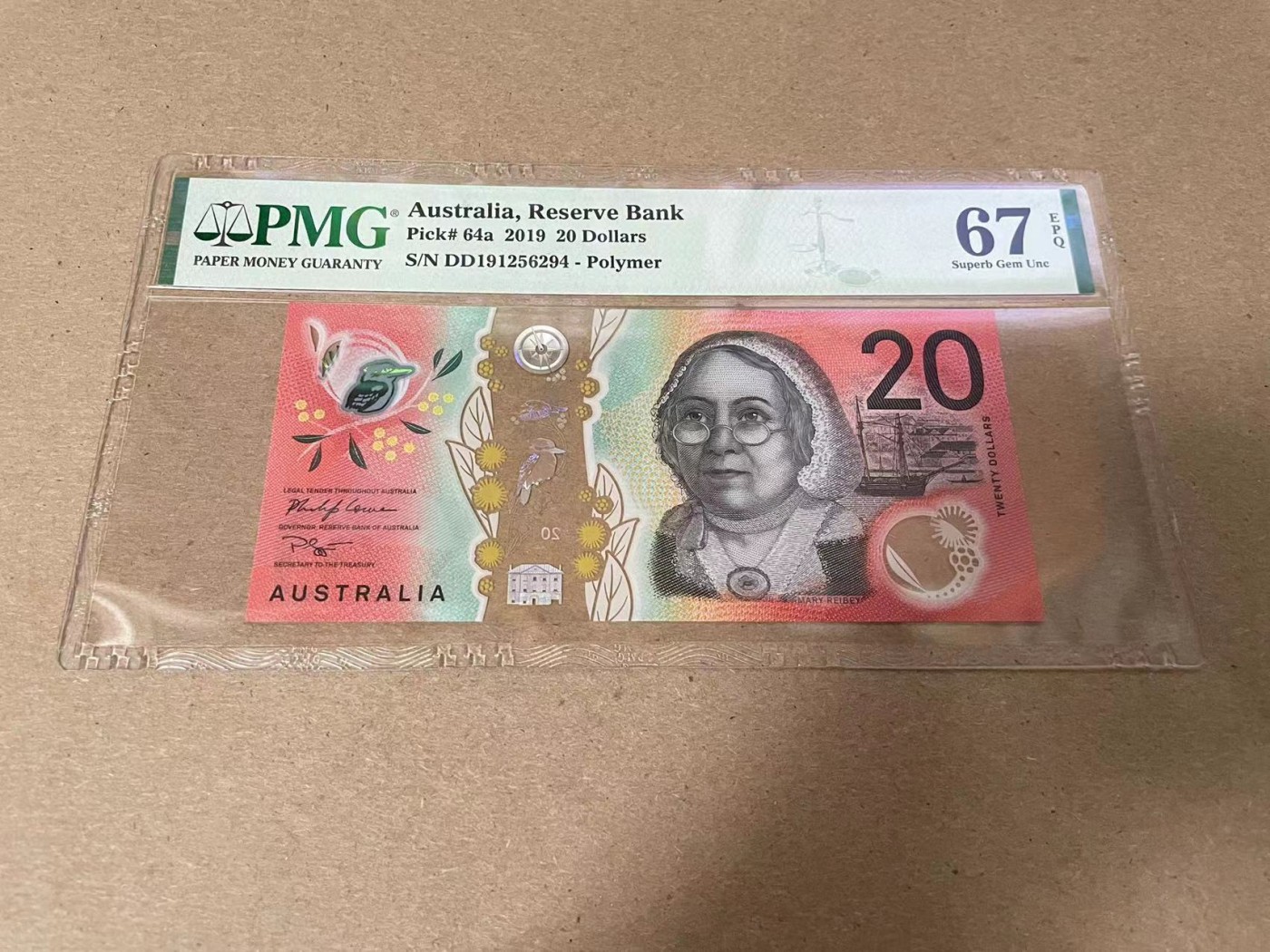 【Blue Auction】✨世界纸币精拍第344期——周日畅拍场【精】 澳大利亚 2019年20元  PMG67EPQ 