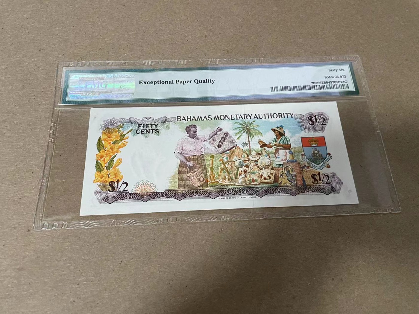 【Blue Auction】✨世界纸币精拍第344期——周日畅拍场【精】 巴哈马 1968年1/2元 PMG66EPQ 彩背 女王