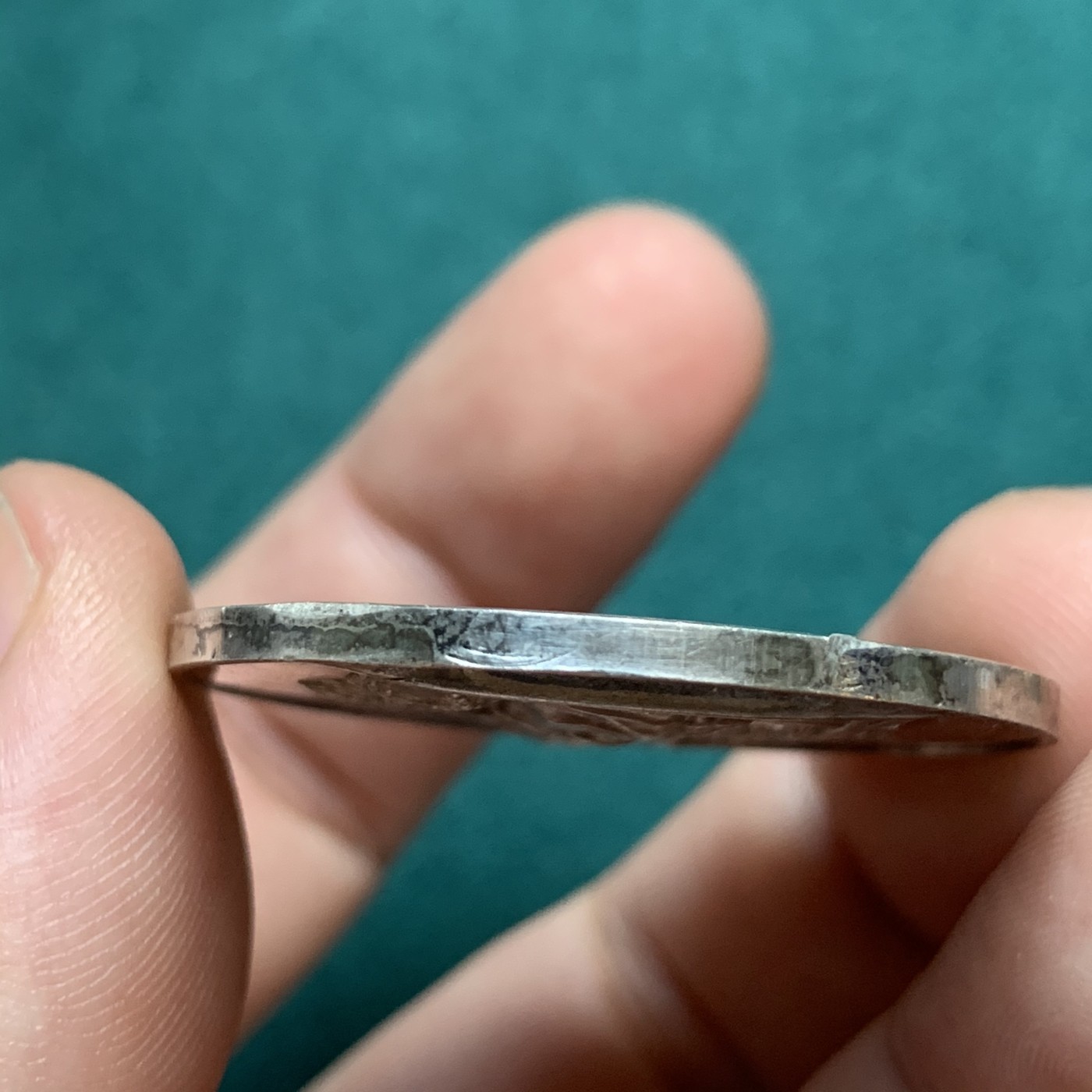 《竞宝斋》八角代币+章牌专场！第182场-周日，周一，周二 3场 (全场包邮) 法国园艺协会银质jeton，21.77g，37mm，蜜蜂边铭，高点俱在，边有轻磕