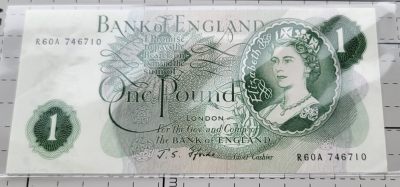第14次拍卖--英联邦领土硬币、精制银币、纪念币，纸钞 - Bank of England 1970 - 1 Pound, Signature: J. S. Fforde - P374e Good for Collections
