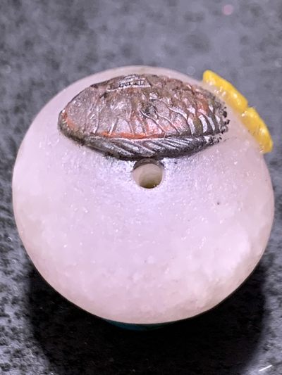 精美亚光高玉化冰飘战国红玛瑙手工俏色巧护花使者随形珠子一颗！ 精美亚光高玉化冰飘战国红玛瑙手工俏色巧护花使者随形珠子一颗！