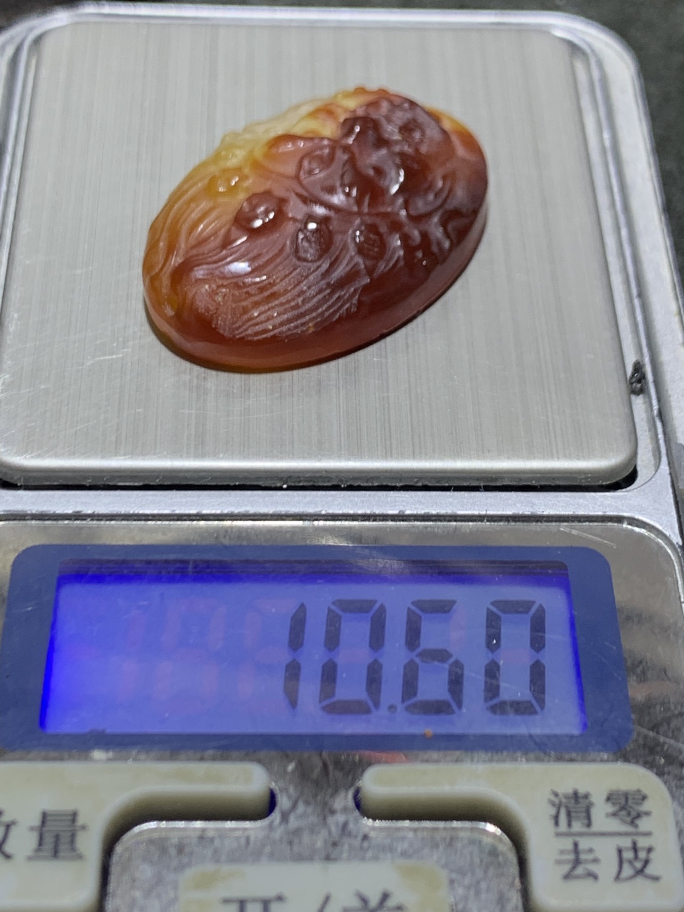 精美高玉化巴西玛瑙手工雕刻大黑天吊坠一个