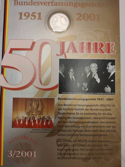 邮币封第五场 2001年德国十马克银币邮币封