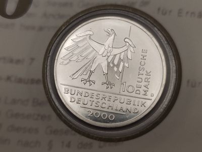邮币封第五场 2000年德国十马克银币邮币封