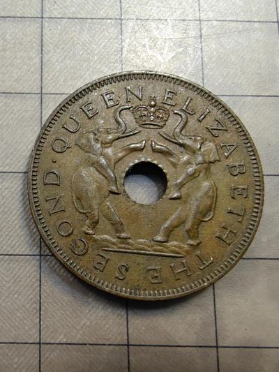 硬币 - 英属罗德西亚和尼亚萨兰1957年1便士铜币