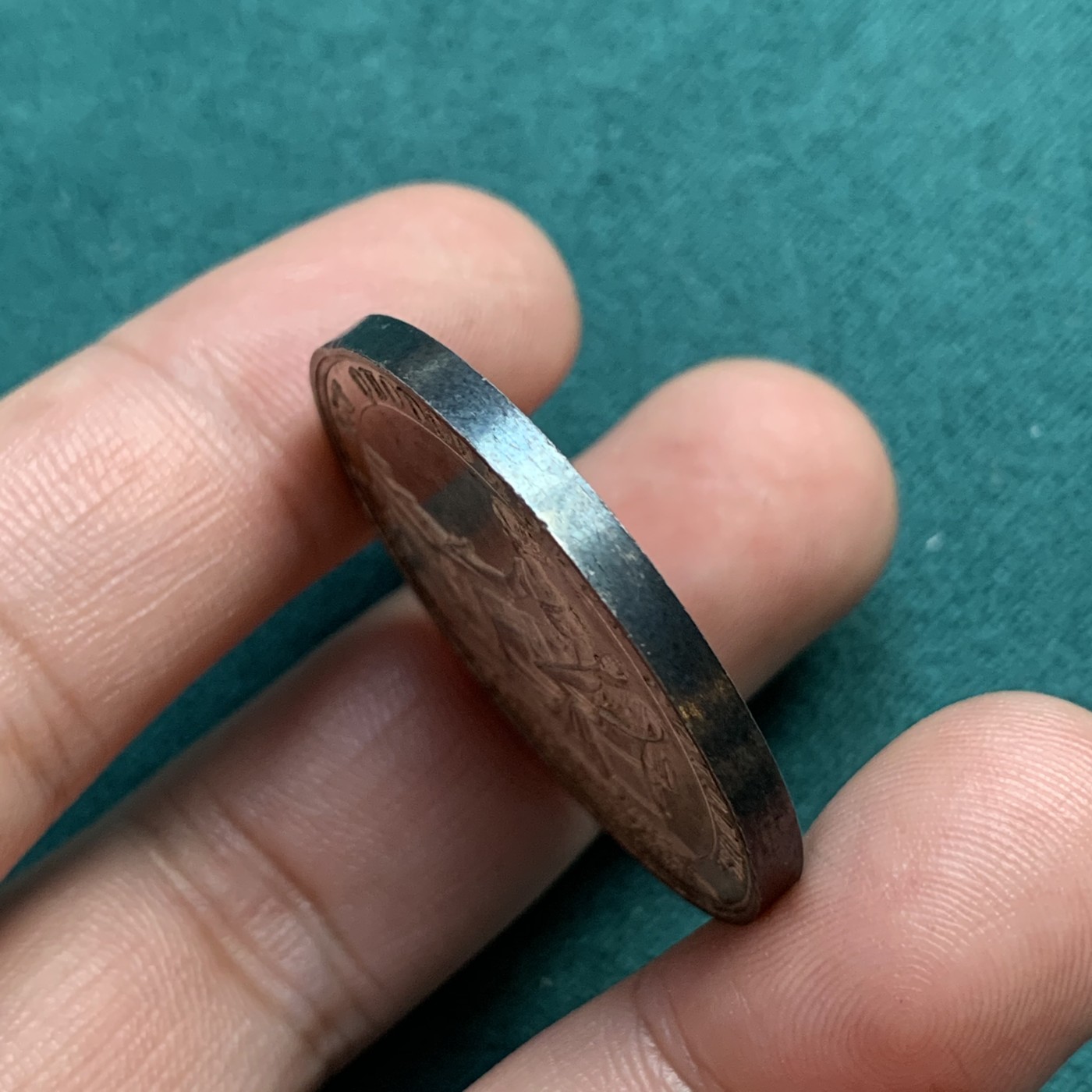 《竞宝斋》八角代币+章牌专场！第182场-周日，周一，周二 3场 (全场包邮) 法国查理十世鲁昂公证人银质jeton，18.22g，34.8mm，早期无边铭，阴阳包浆