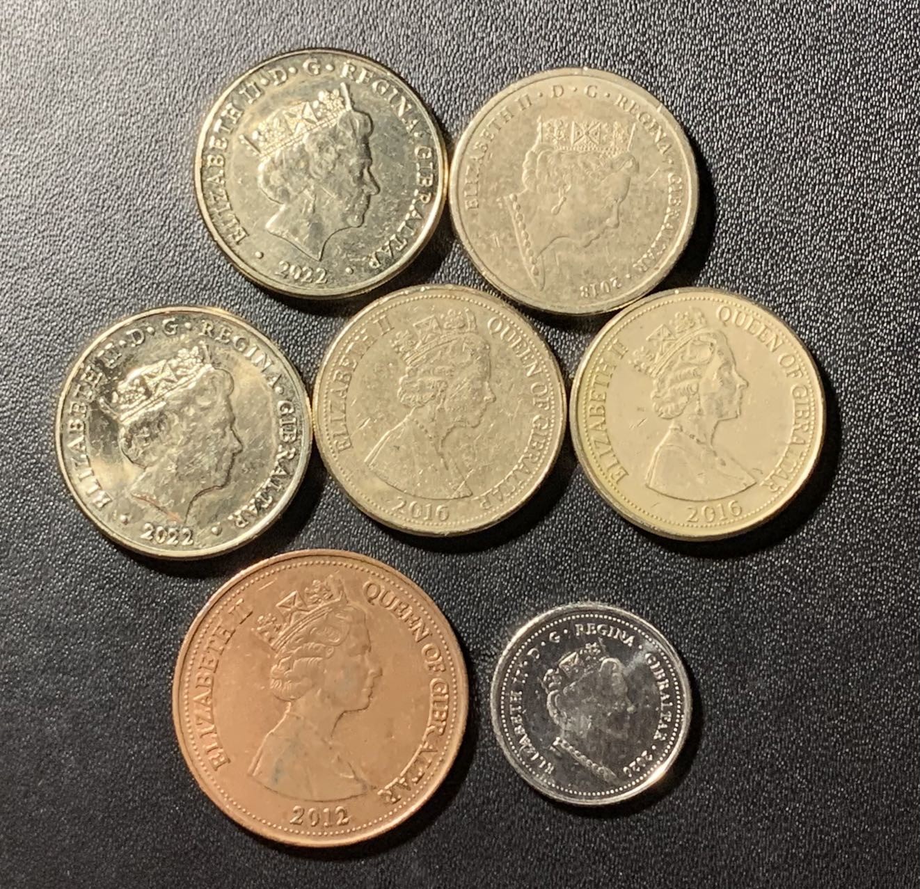 紫瑗钱币——第286期拍卖 直布罗陀 纪念币 7枚一组 共5.07磅