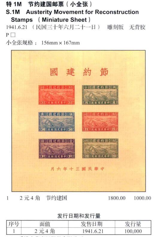 洪涛臻品批发群 精选邮票限时拍卖第四百七十一期  民特1M 节约建国小全张 俄国邮票会加字 全新近全品！该票为超薄纸,如此品相十分难得一见！ 【图3: 10几年前未加盖牌价1800元,发行量很小原票只有10万枚,加字票更稀少!】