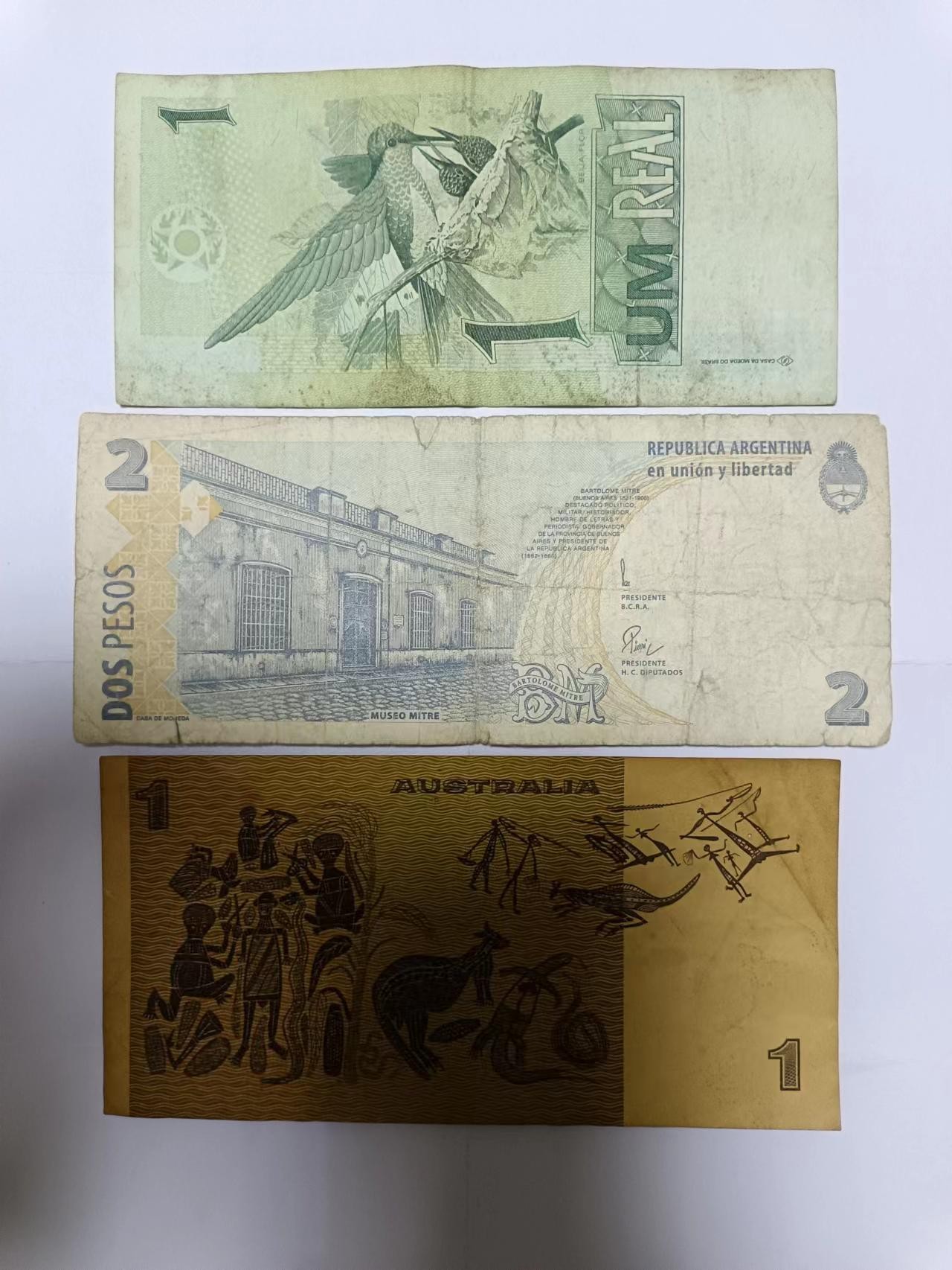 【20230713】非全新纸币第四十一场 美洲国家3张纸币，有裂缝