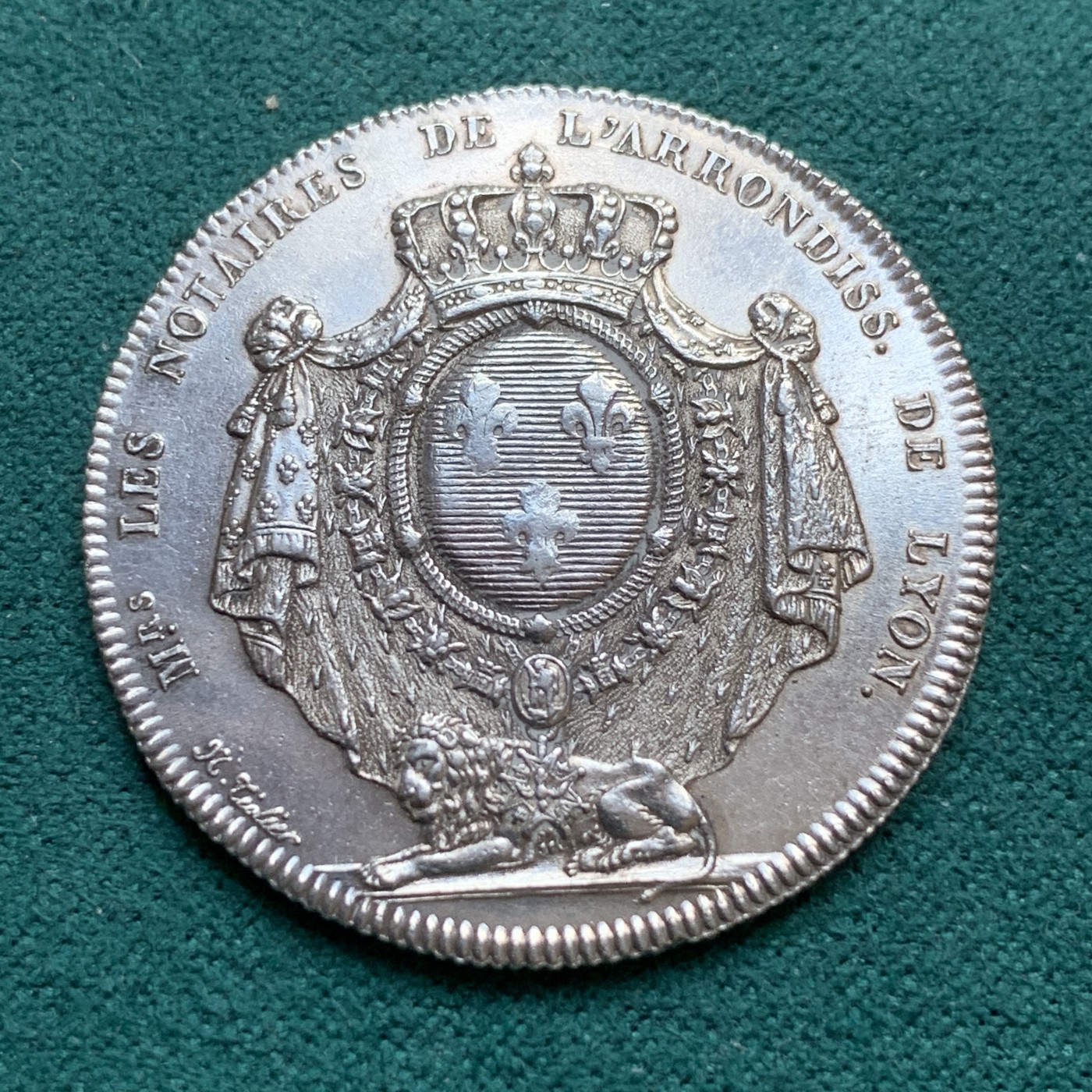 《竞宝斋》八角代币+章牌专场！第182场-周日，周一，周二 3场 (全场包邮) 法国1812年拿破仑时期里昂公证人，12.32g，32mm