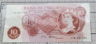 第14次拍卖--英联邦领土硬币、精制银币、纪念币，纸钞 - Bank of England 1966 - 10 Shillings, Signature: J. S. Fforde - P373c- Good for collections