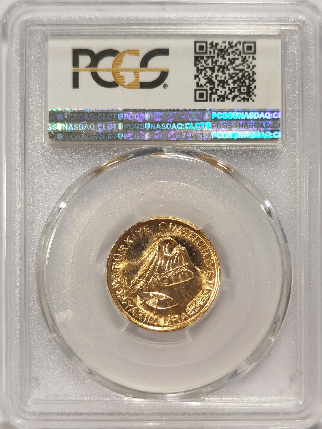 博洋堂世界钱币拍卖第034期（全场包邮） PCGS MS68 1981年土耳其国父凯末尔诞辰百年金币（8克917金）